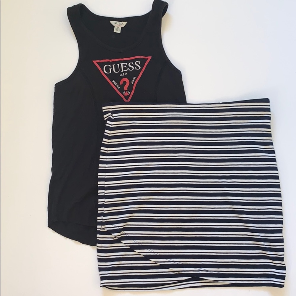 Set of GUESS women’s tank top and PRIMARK skirt M